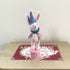 Miniature Bunny Clown Ornament (Pink)