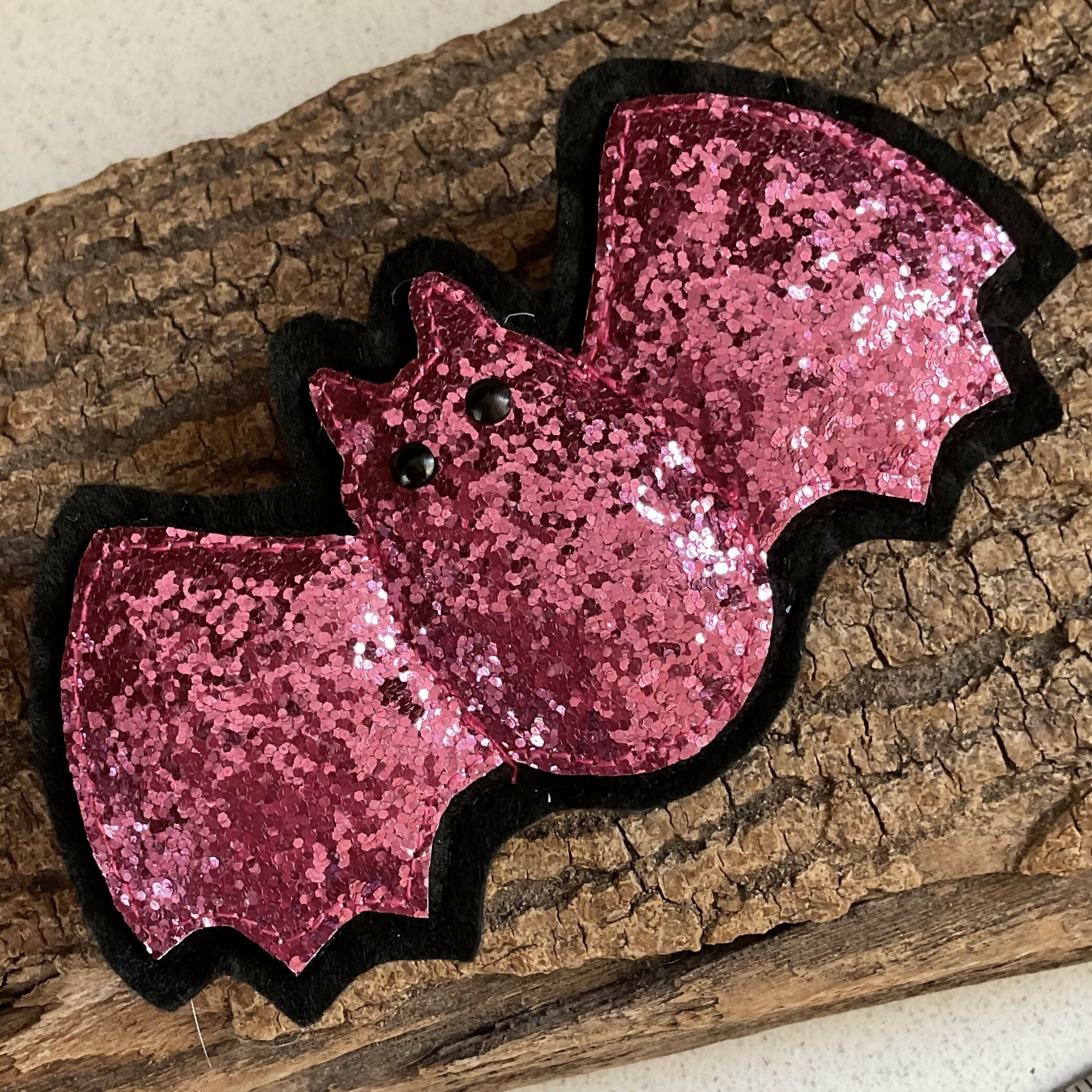 Sparkly Bat Hanging Decorations Handmade Colourful Bats Glitter Fabric