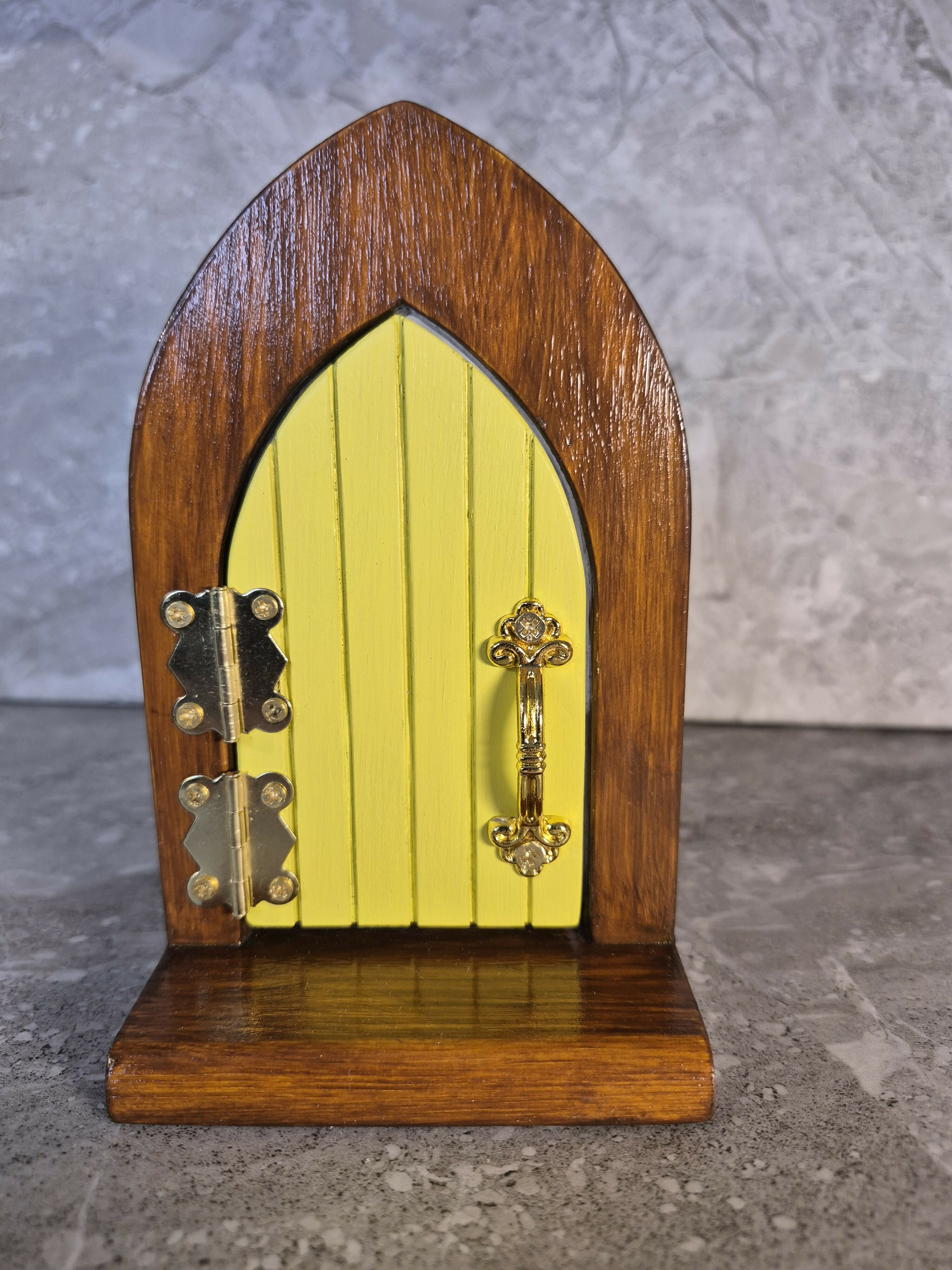 Handcrafted Opening Wooden Arch Fairy Door