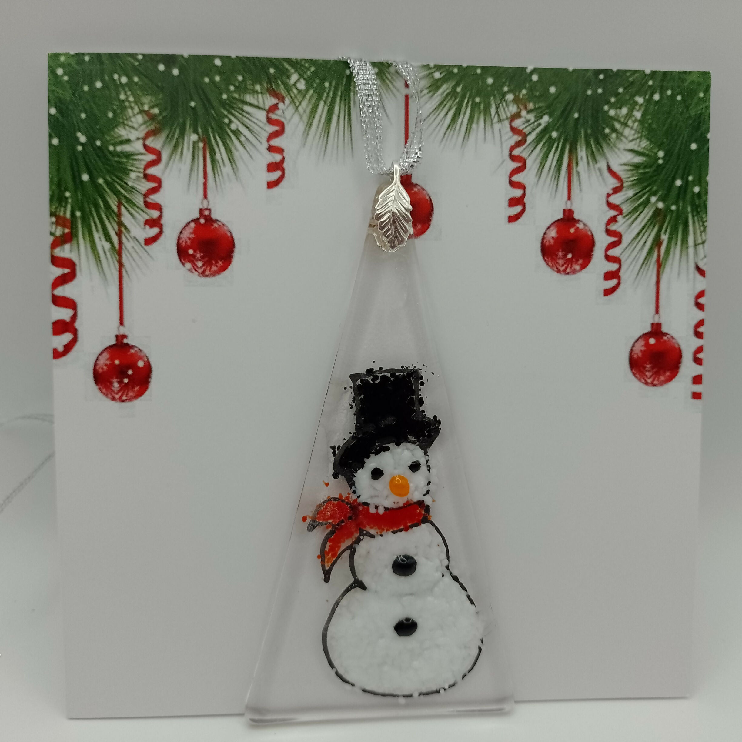Fused Glass Christmas Card