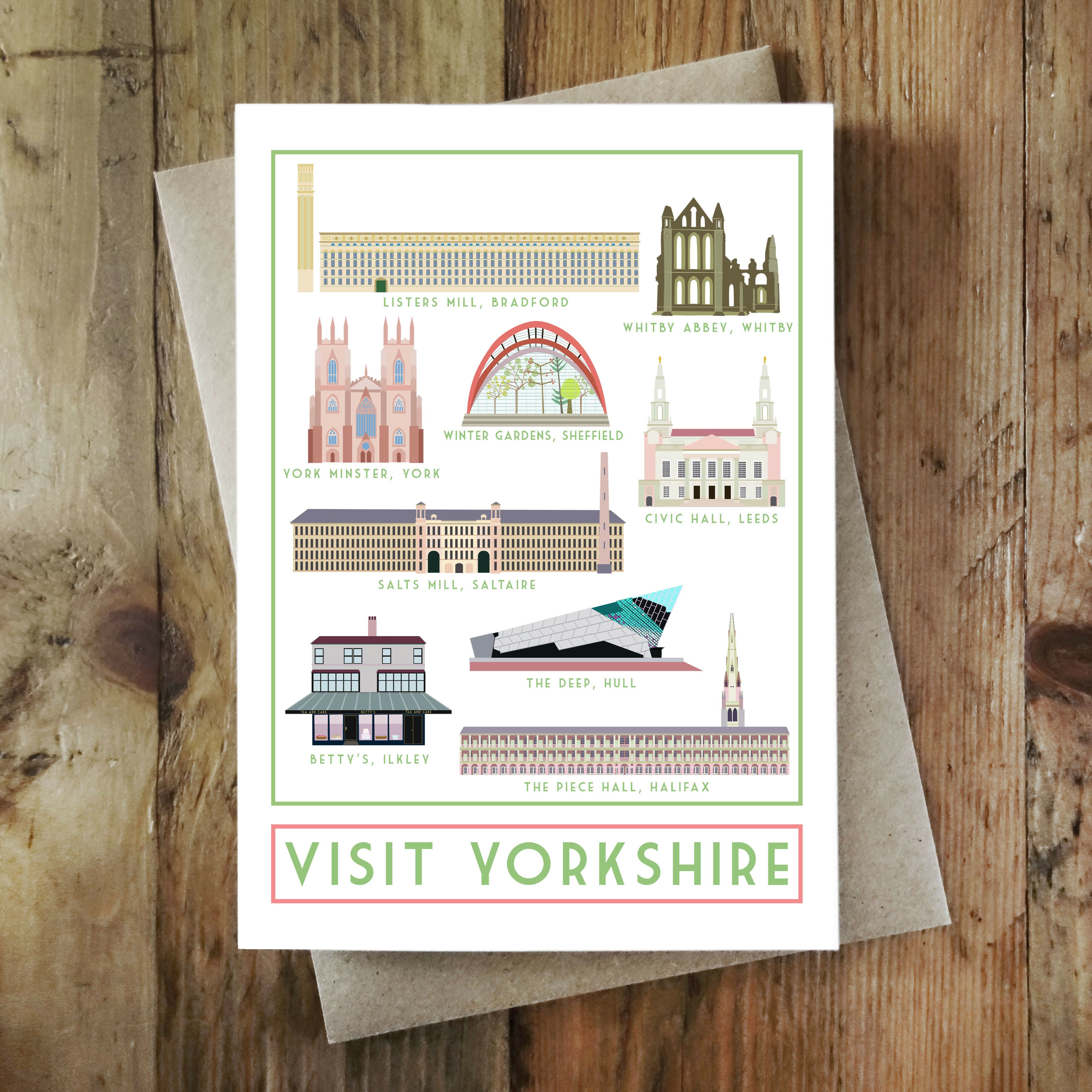 Yorkshire Landmarks II Greetings Card