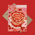 Cherry Heart Cake Birthday Greeting Card