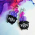 Handmade Witchy Cauldron Resin Halloween Earrings