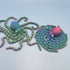 3D Printed LARGE: Articulated Sensory Fidget Animals friends Octopus Purple/Blue/Teal Spectrem 18cm