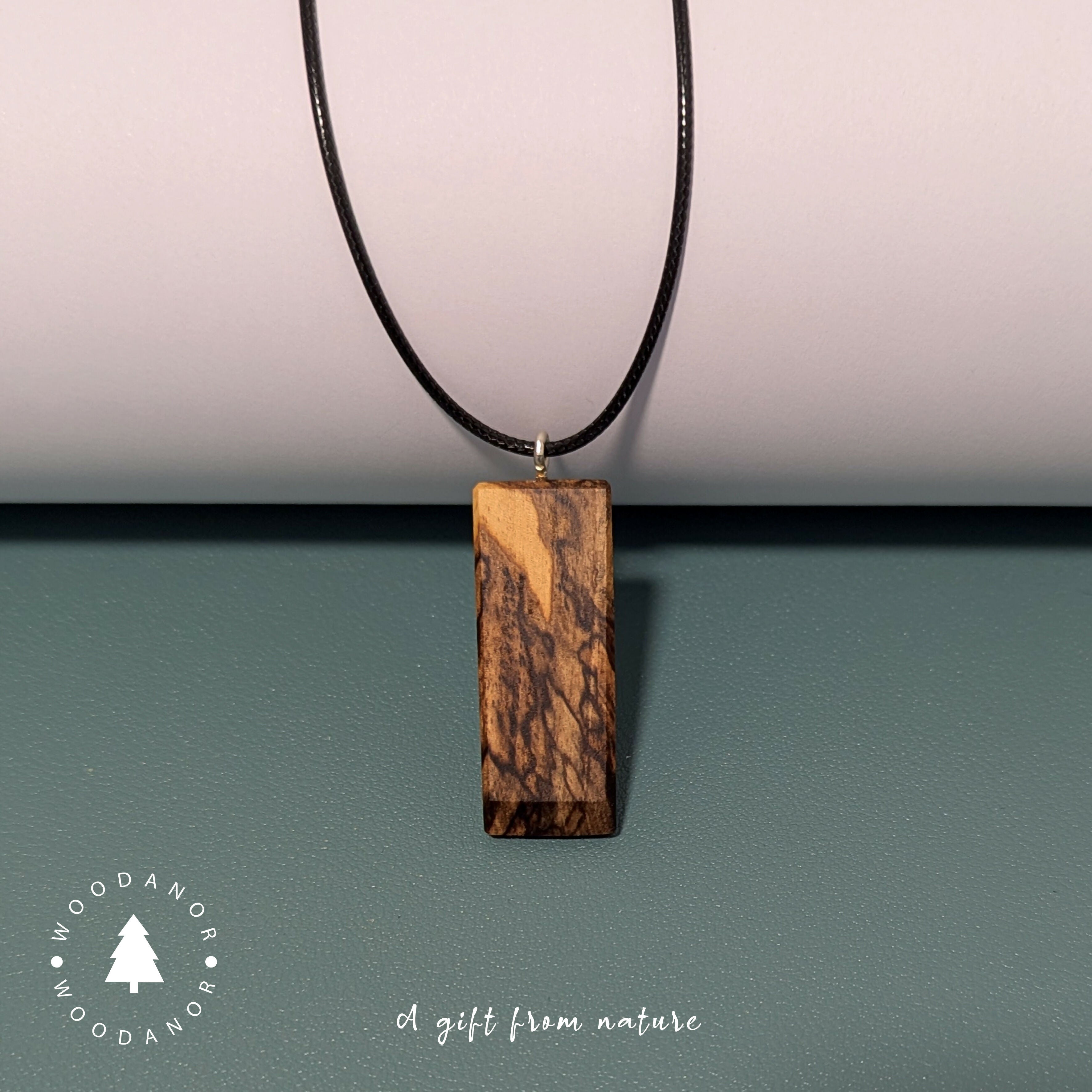 Natural Grain Wood Pendant
