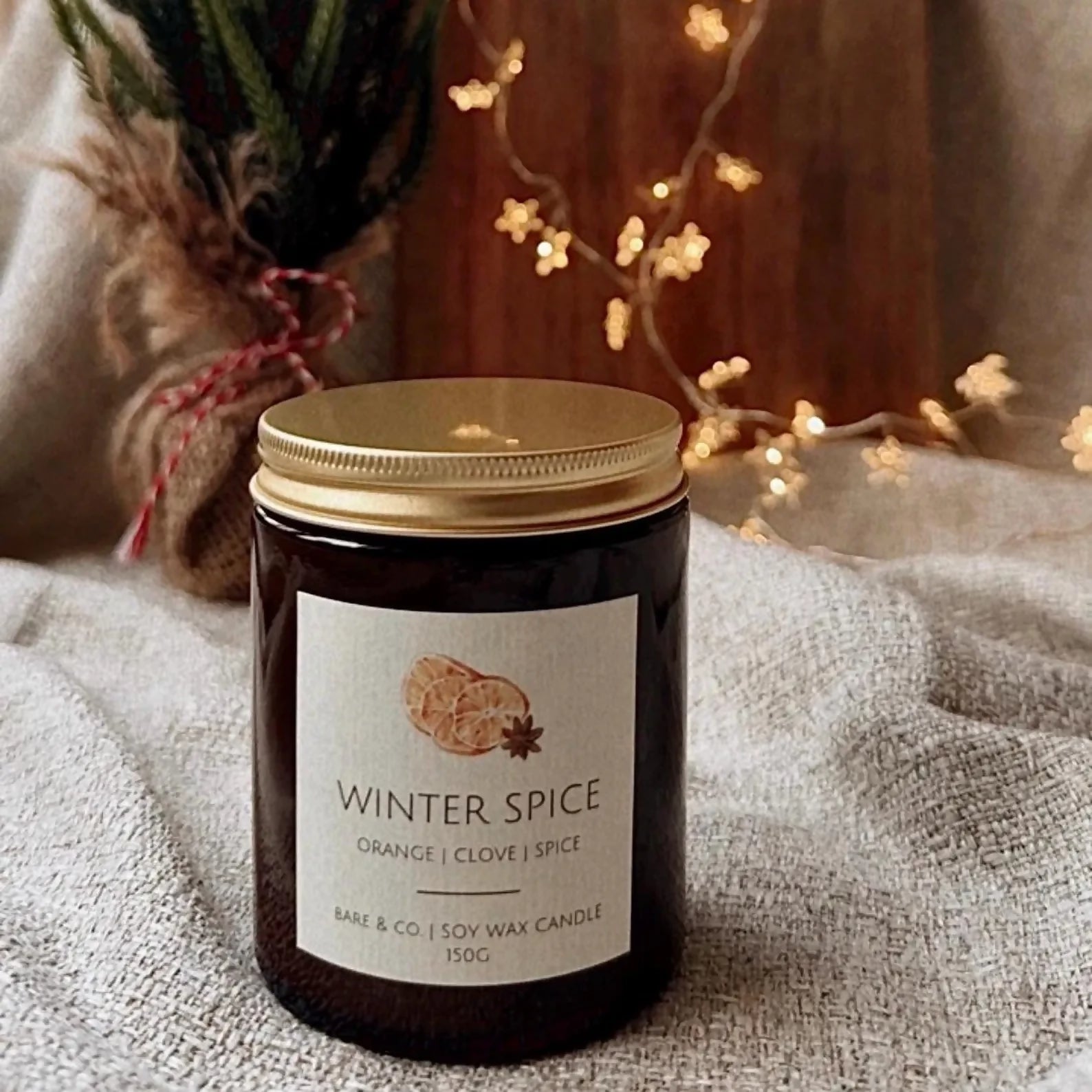 WINTER SPICE SOY WAX CANDLE 180ML