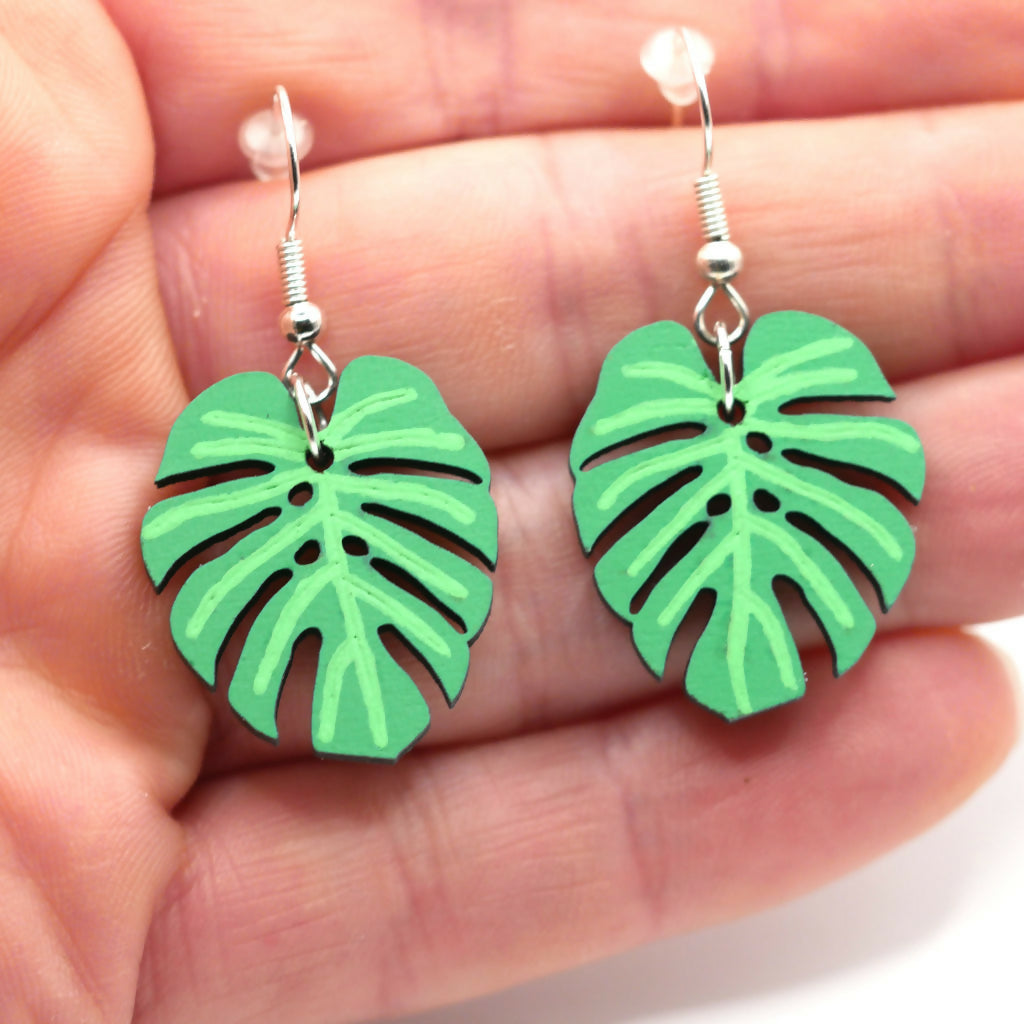 Monstera / Cheese Plant Dangle Earrings