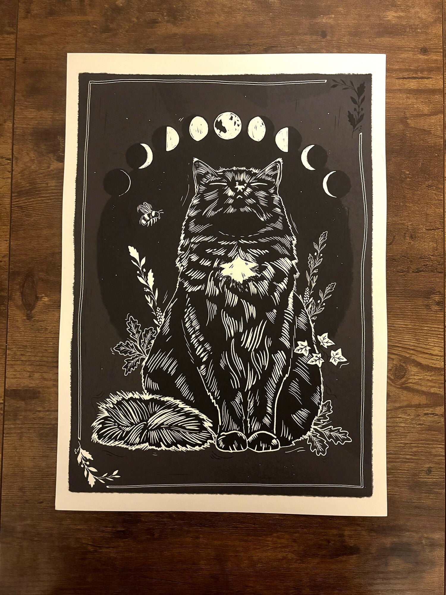 Witch of the Cats / Folklore Feline Art Print A3