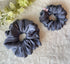 Gray Silk Handmade Scrunchies