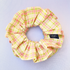 Creamy Yellow Plaid Double Layer Scrunchie