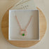 Green Seaglass Moon Necklace