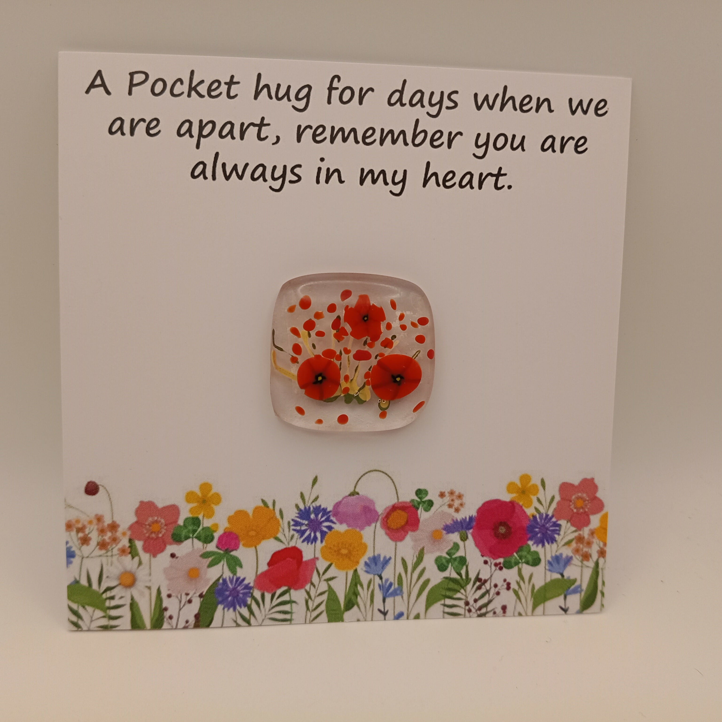 Fused Glass Pocket Hug Card