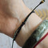 Moss Agate Birthstone Bracelet; Single Crystal Macrame Adjustible May Gift Bracelet