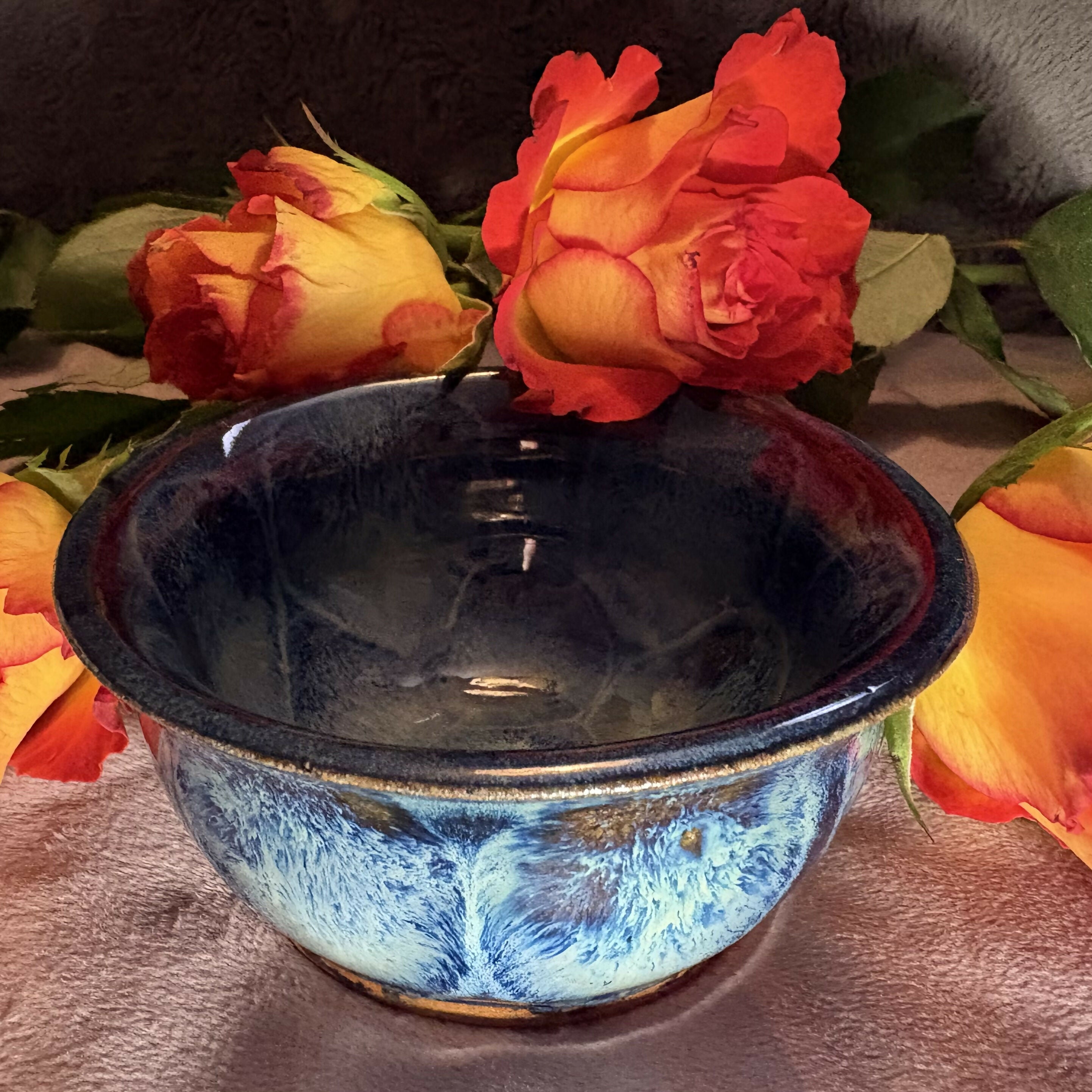 Blue Flower Patterned Bowl