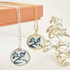 Blue China Necklace No. 2 - Handmade Polymer Clay Necklace