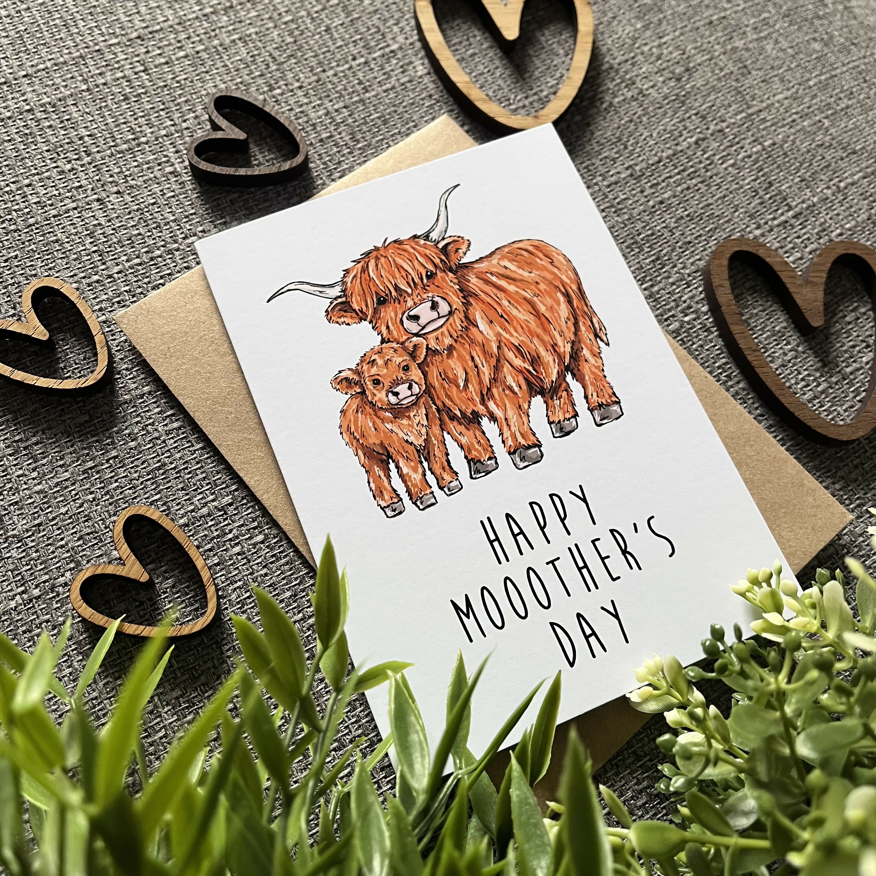 Highland Cow Mother’s Day Card