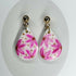 Pink Flowers Polymer Clay Earrings