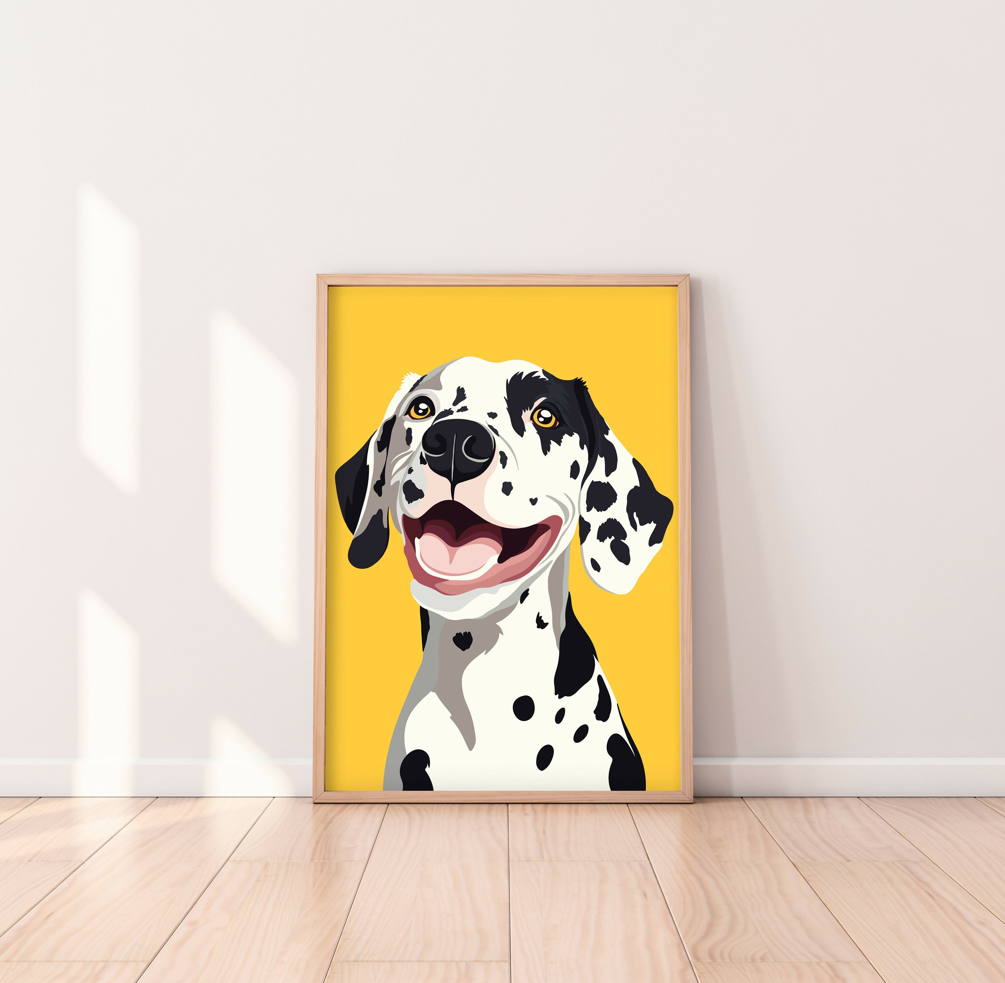 Dalmatian Black and White Dog Art Print