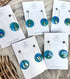 Ocean Dream Collection Polymer Clay Earrings Hexagon Hoops