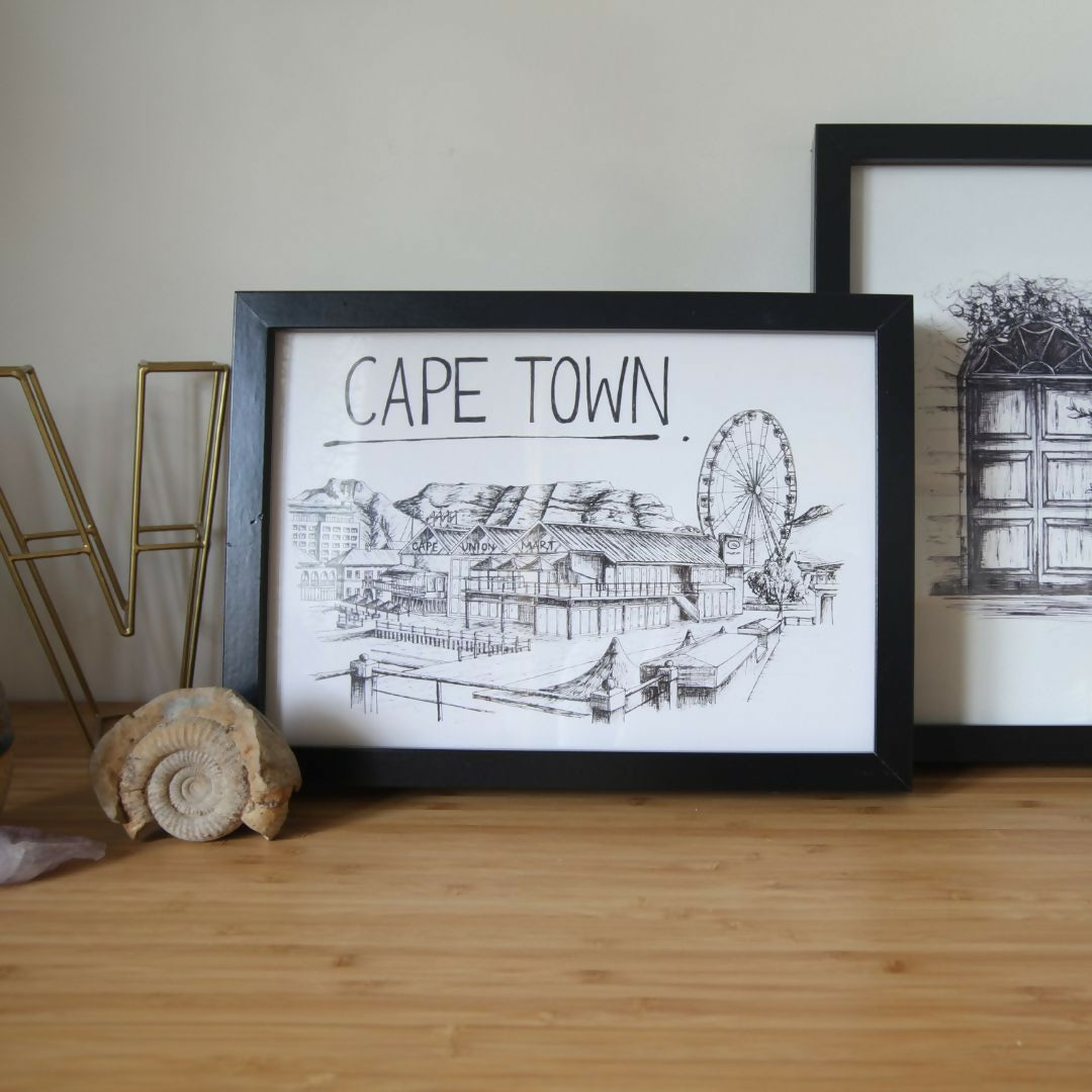 Cape Town Skyline Art Print