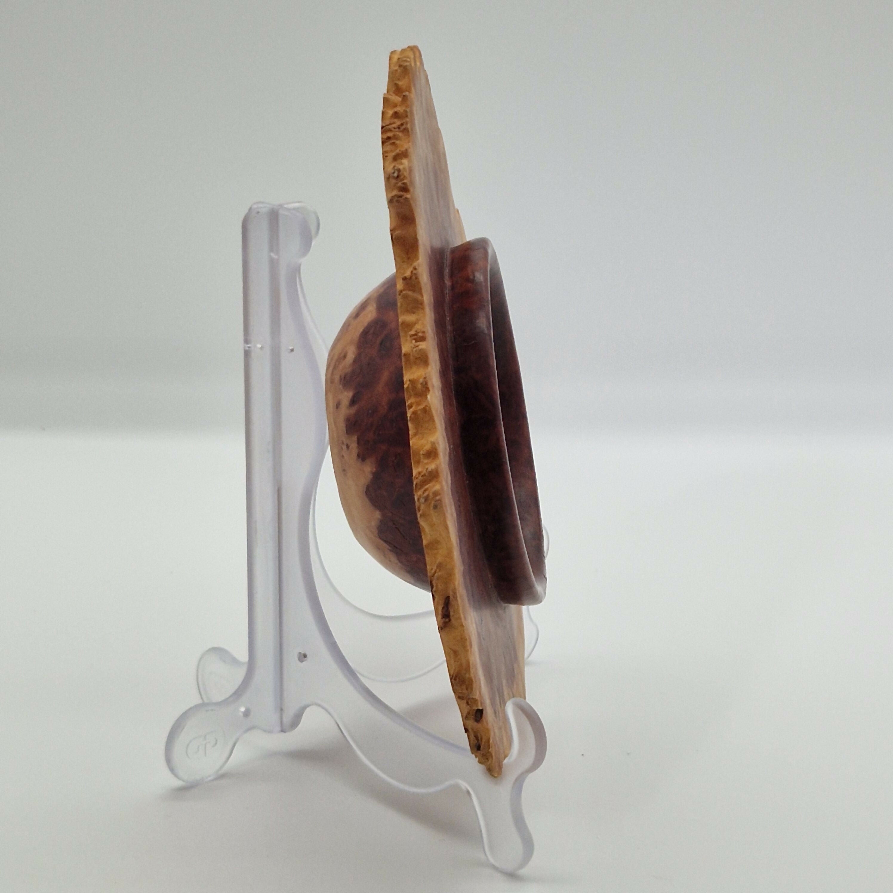 Hand Turned Natural Edged Winged Bowl made from Red Mallee Burr Wood