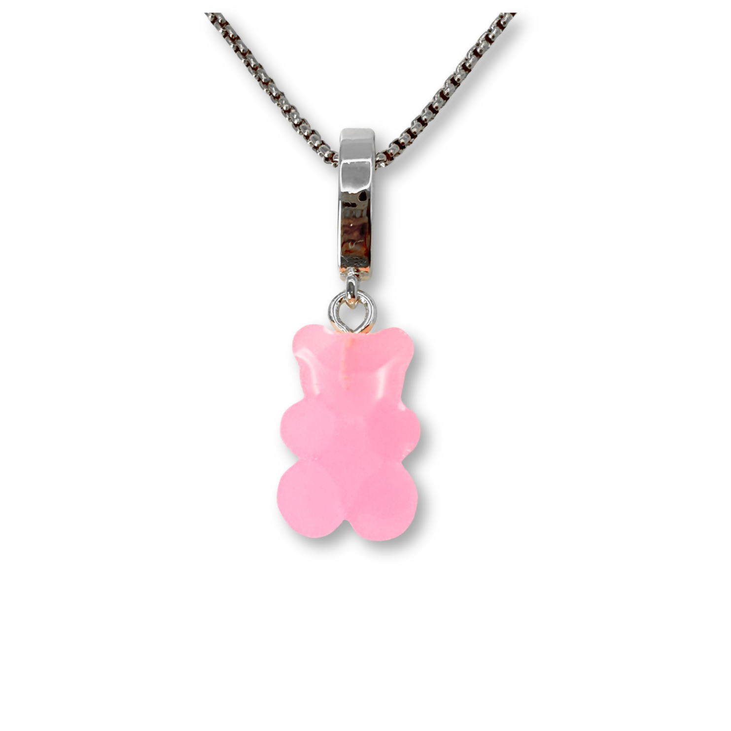 Sugar Coated Gummy Bear Pendant in Bubblegum Pink