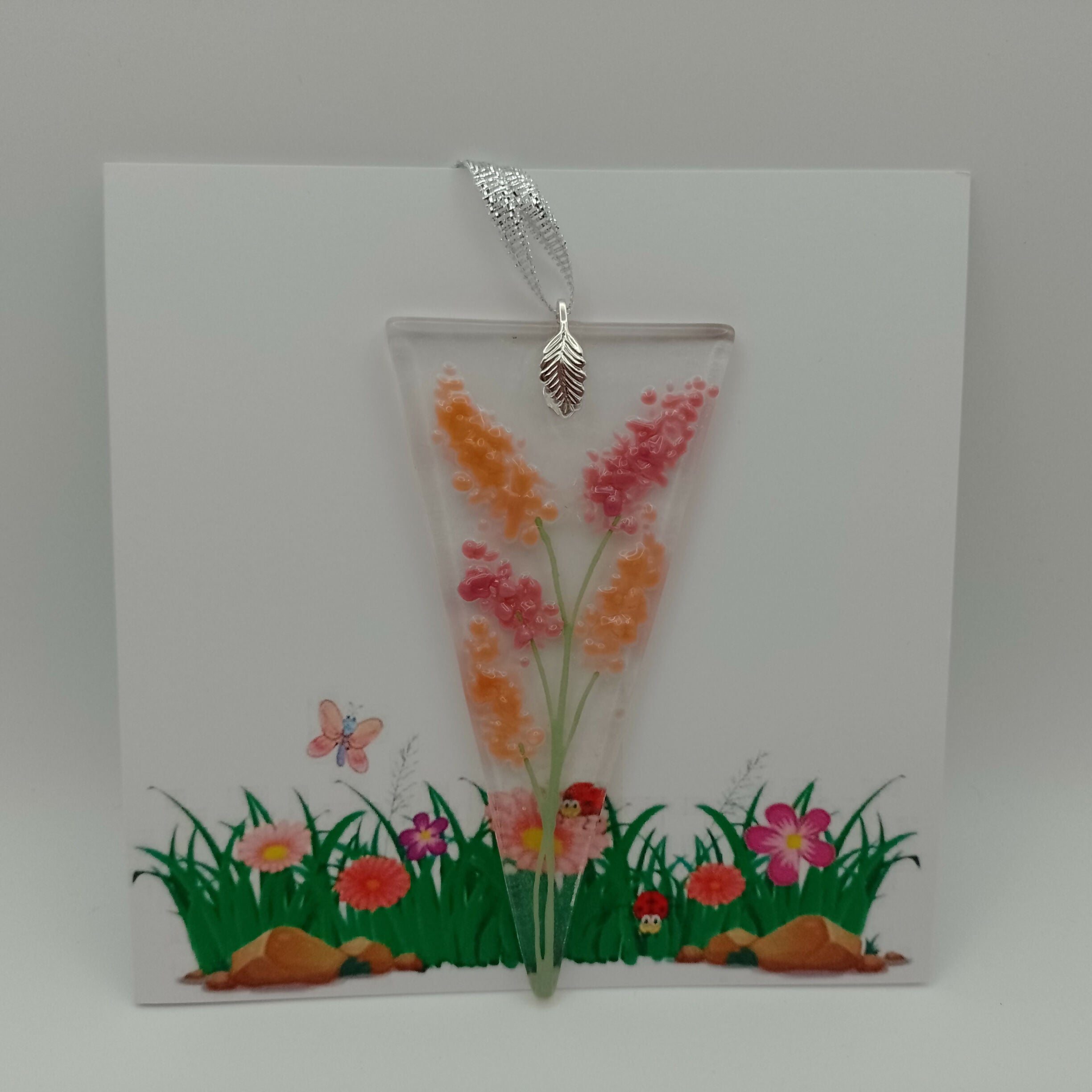 Fused Glass Flower Card