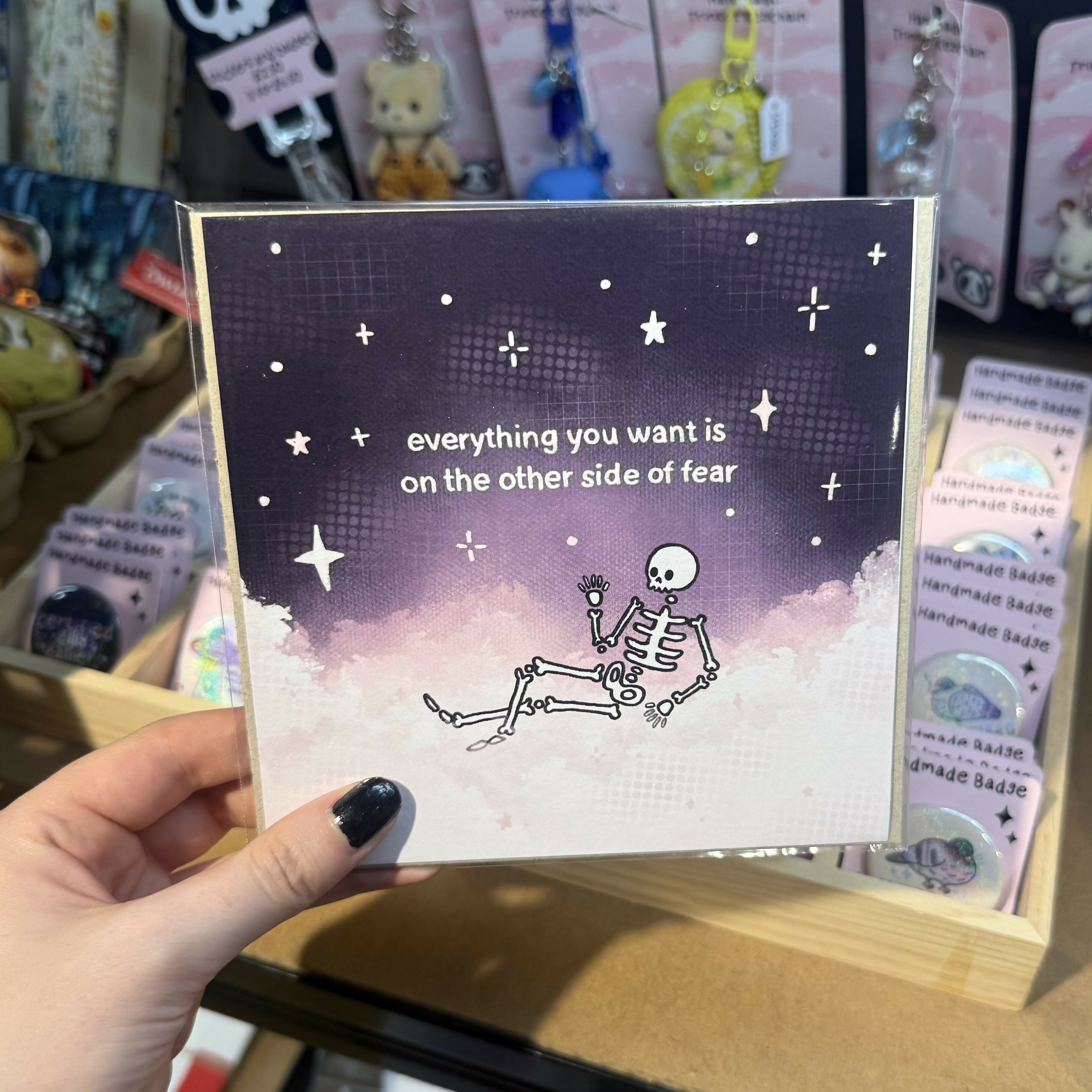 Motivational Skeleton Square Prints