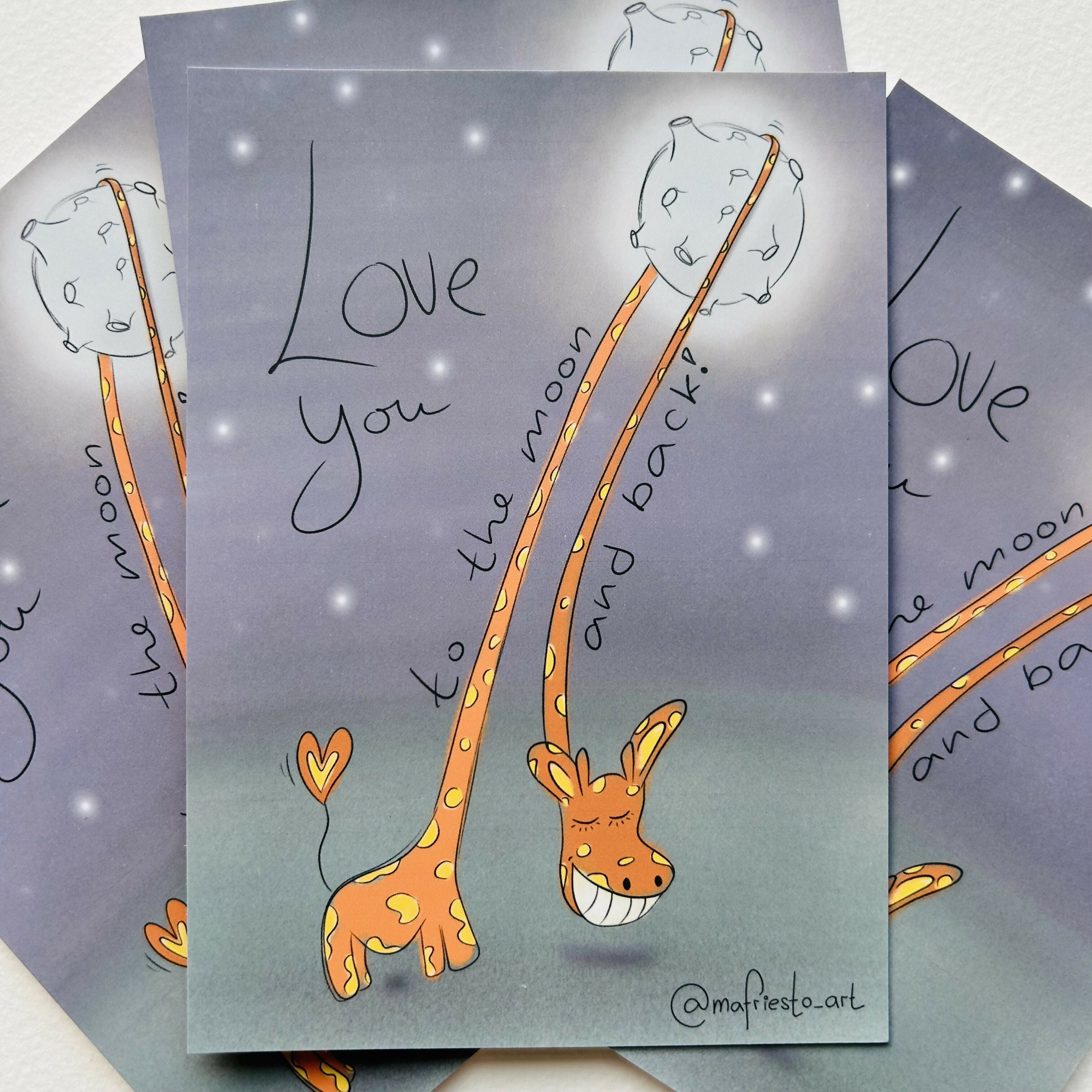 Love You To The Moon And Back Postcard