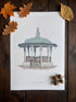 Hull Attractions of the Avenues Watercolour Print A4 / Pearson Park Bandstand