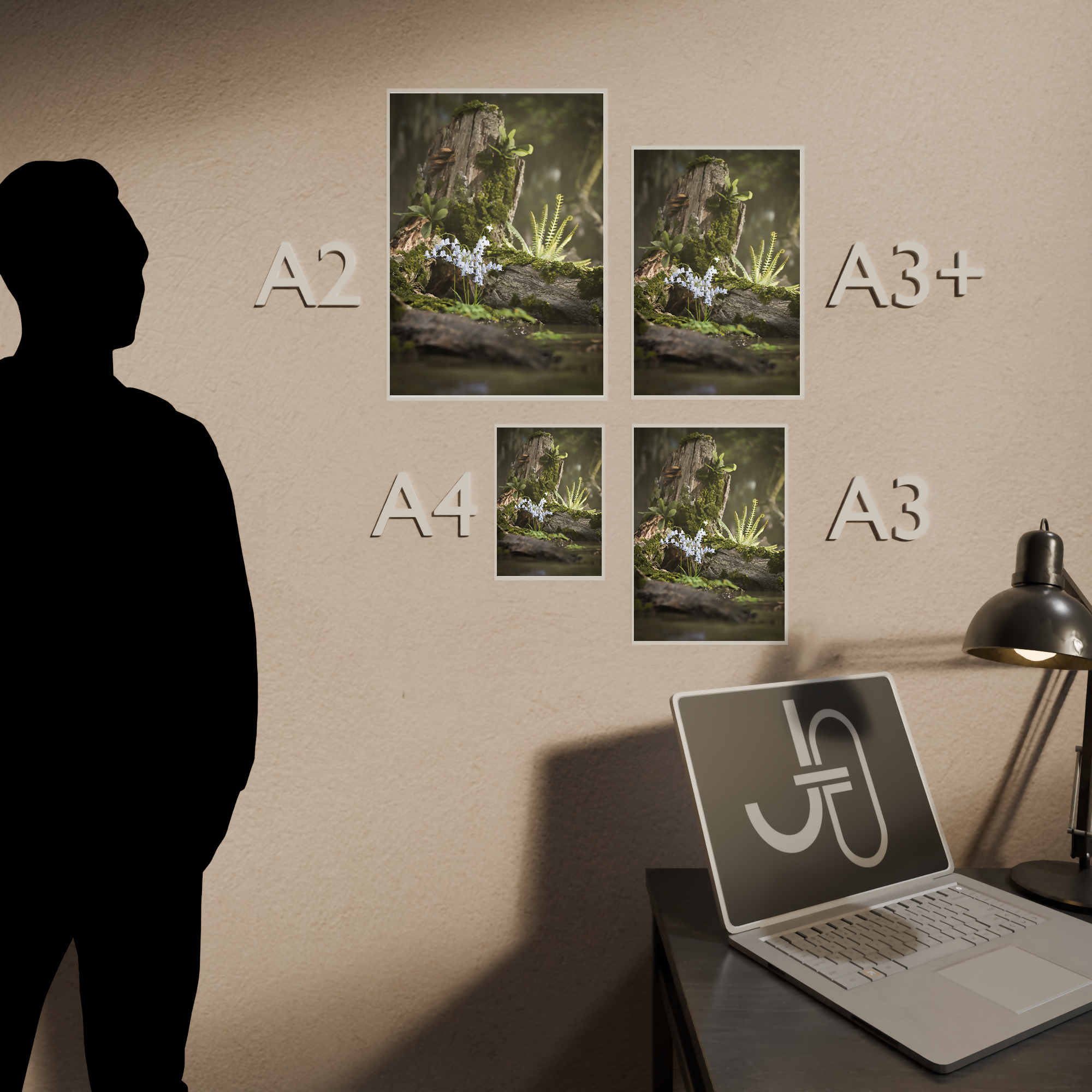 Bluebell Stump Print