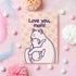 Love You Mum - Cats Greetings Card