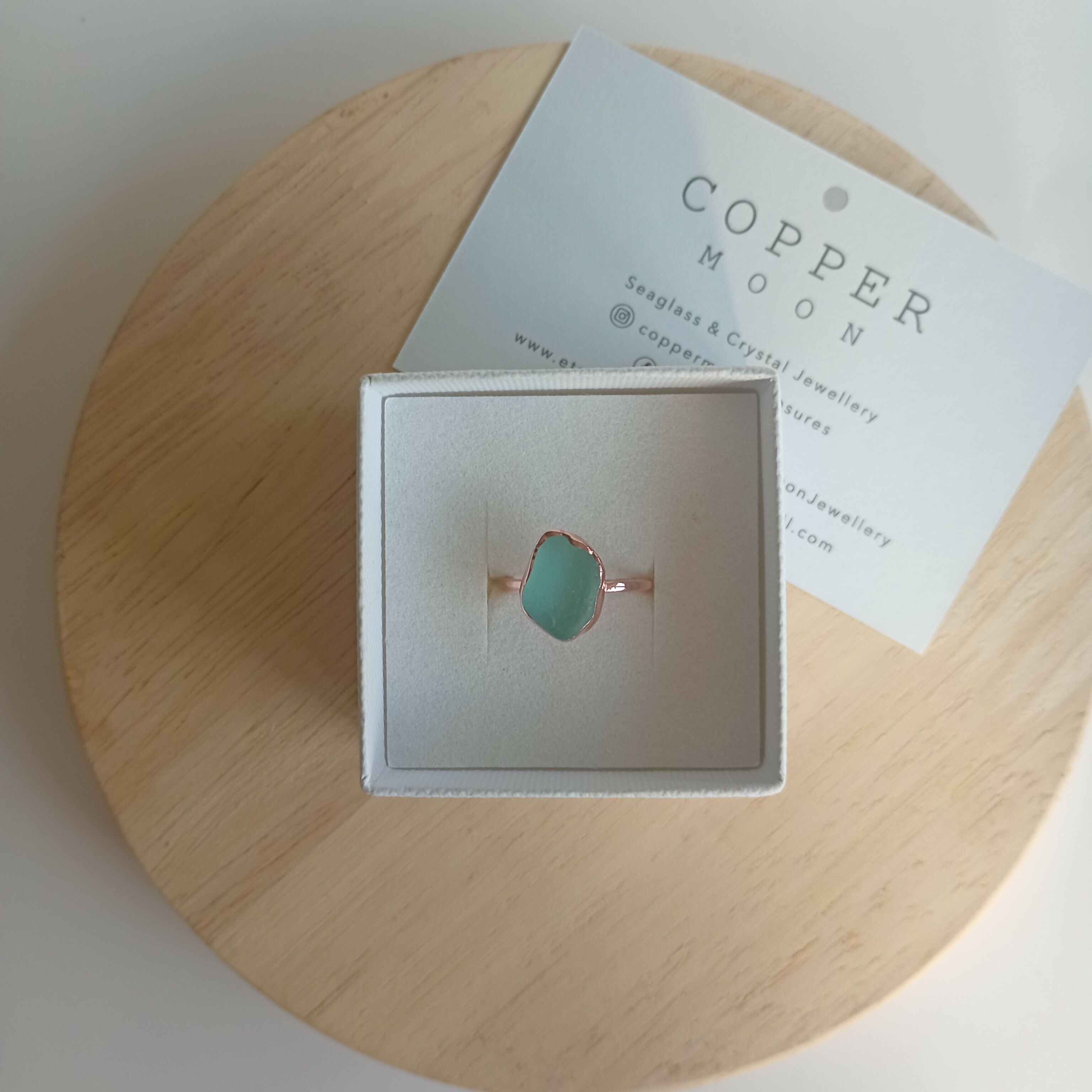 Seaglass Ring L 1/2
