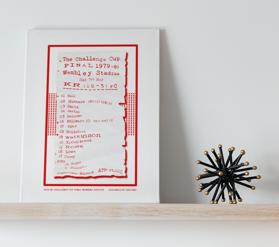 Hull KR Art Print RECEIPT Design