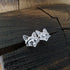 Handmade Silver Fox Studs