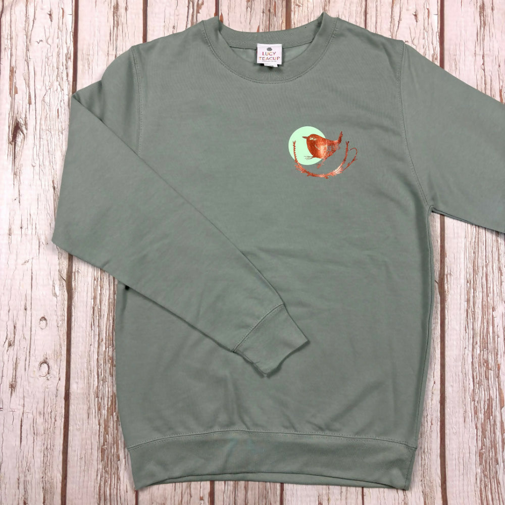Wren Dusty Green Unisex Sweatshirt