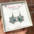 Snowflake Christmas Real Flower Earrings Silver Plated