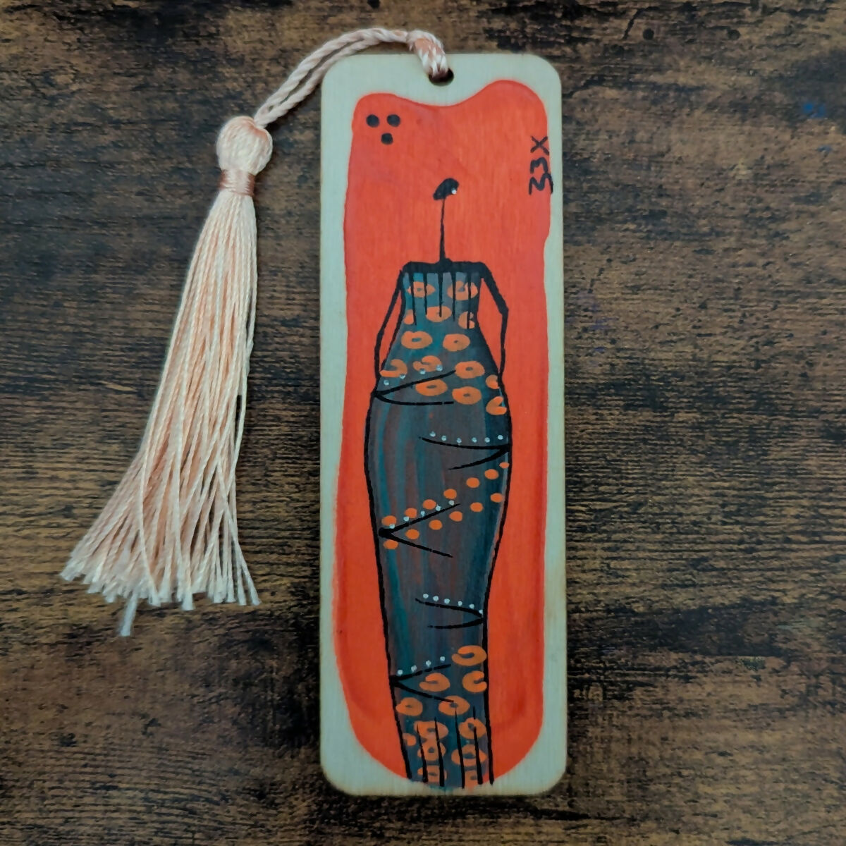 Wooden Hand Painted Bookmark