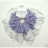 Purple Gingham Oversized Ruffle Broderie Lace Hair Scrunchie