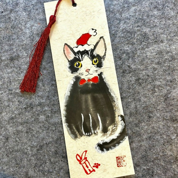 Hand-Painted Cat Bookmark
