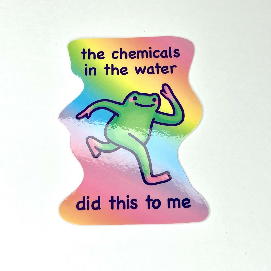 LGBTQ Cat Vinyl Sticker | The Chemicals In The Water