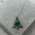 Malachite and Silver Leaf Necklace