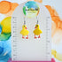 Handmade Resin Chicks Dangle Earrings