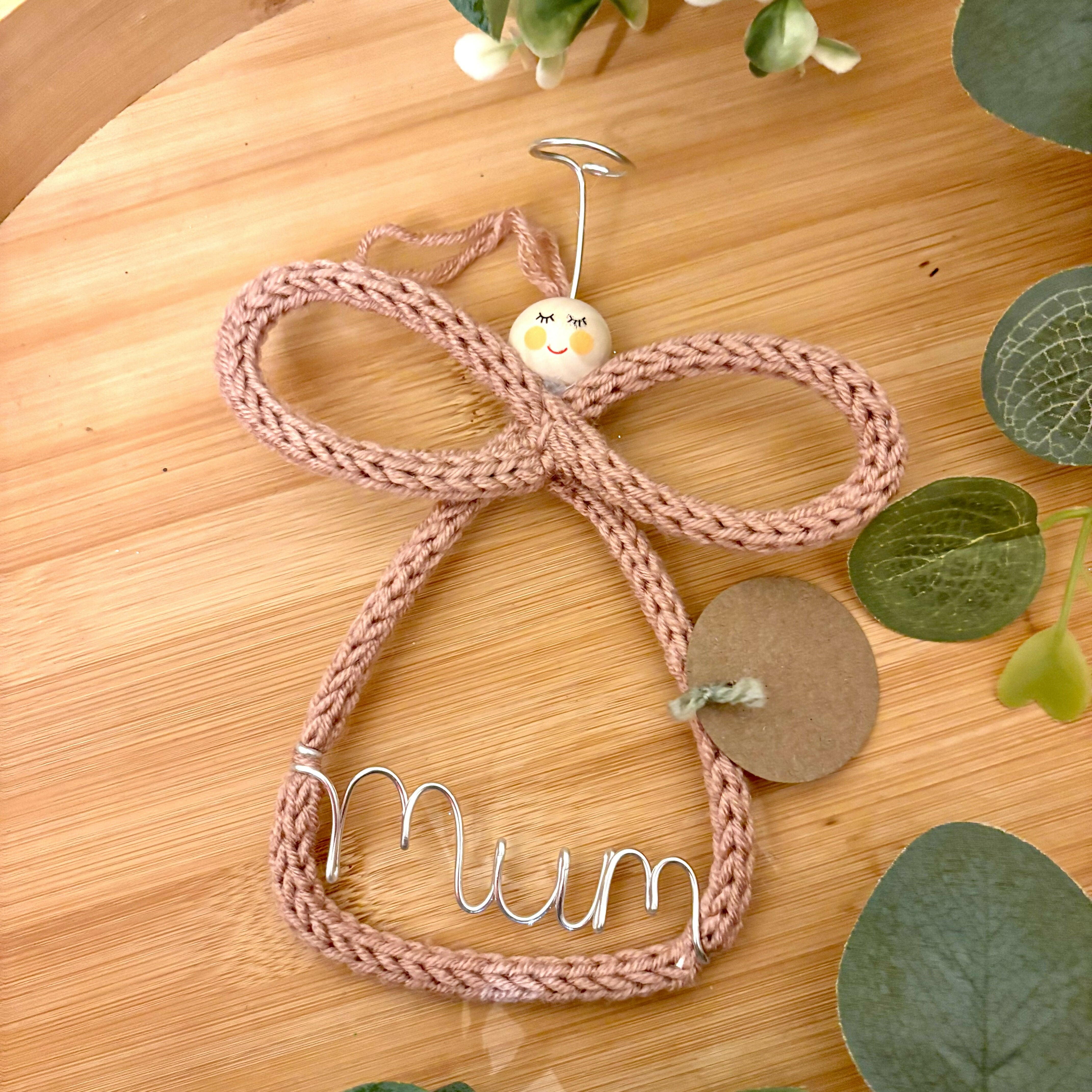 Woolly Wire Angel Christmas Decoration