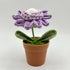 Pastel Coloured Crochet Sunflower in Faux Terracotta Pot