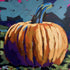 Spooky Halloween Pumpkin - Original Acrylic Painting