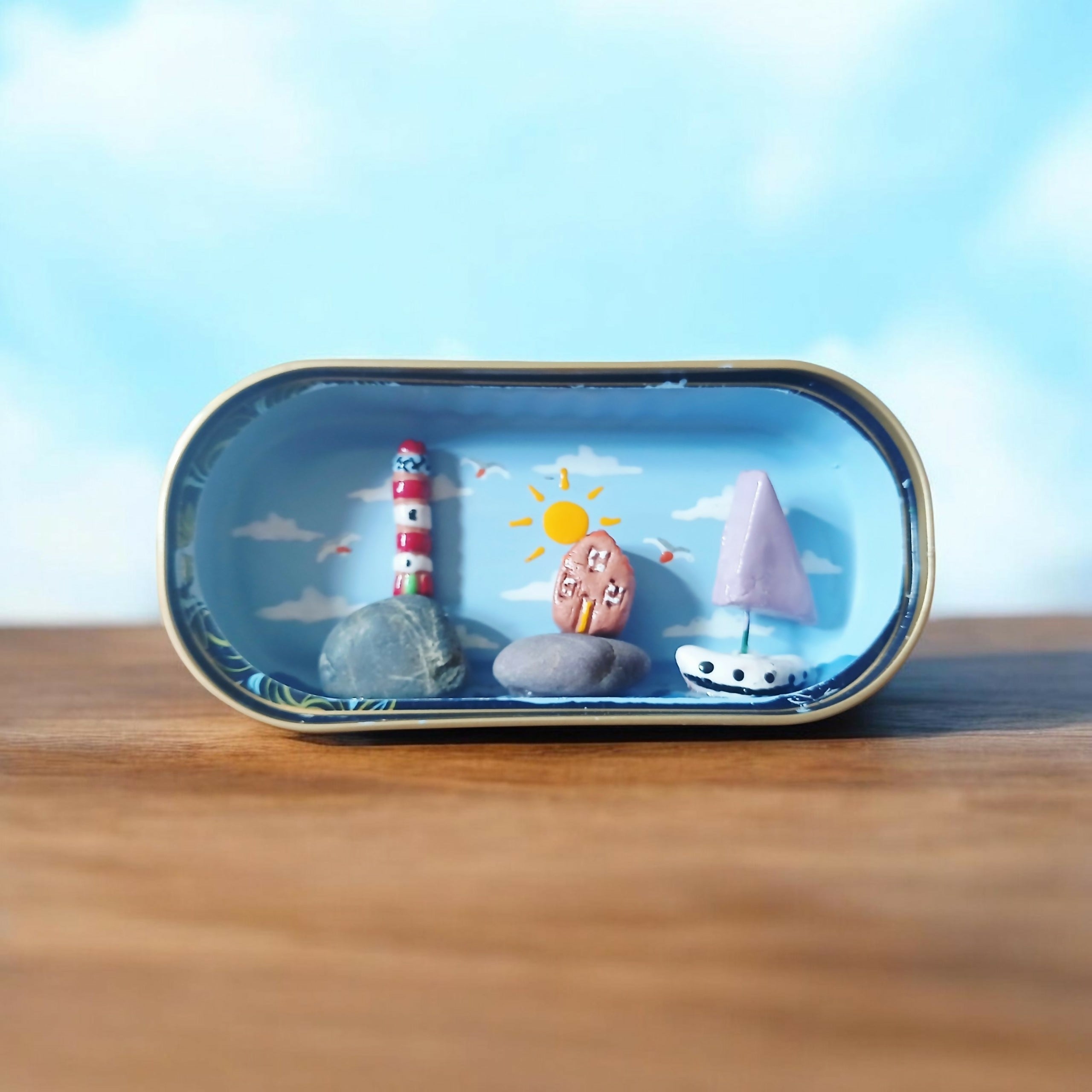 Mini Coastal Scene Tin
