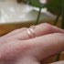 Handmade Adjustable Silver Swirl Ring Size N