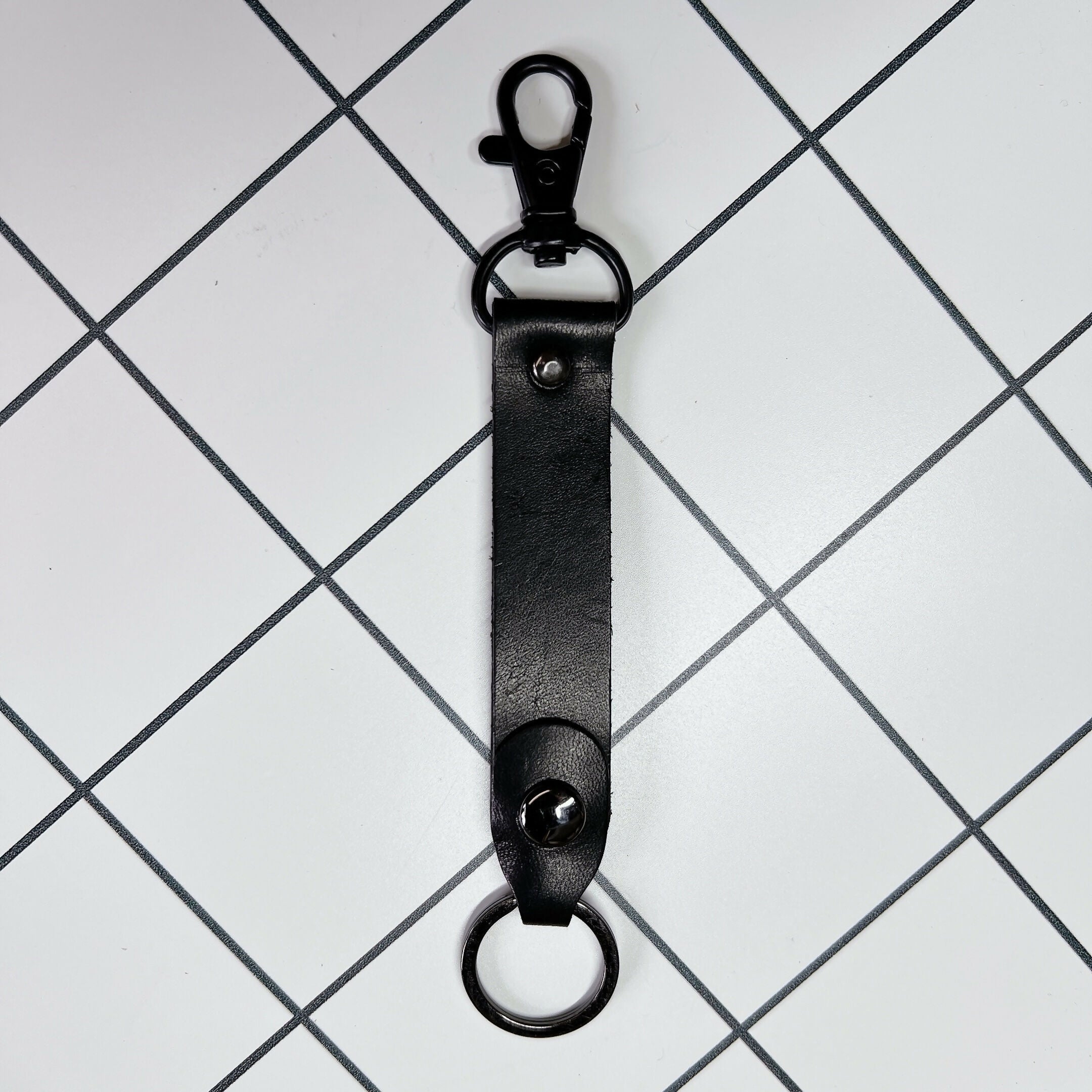 LoopLock Leather Keychain (Brass Hardware)