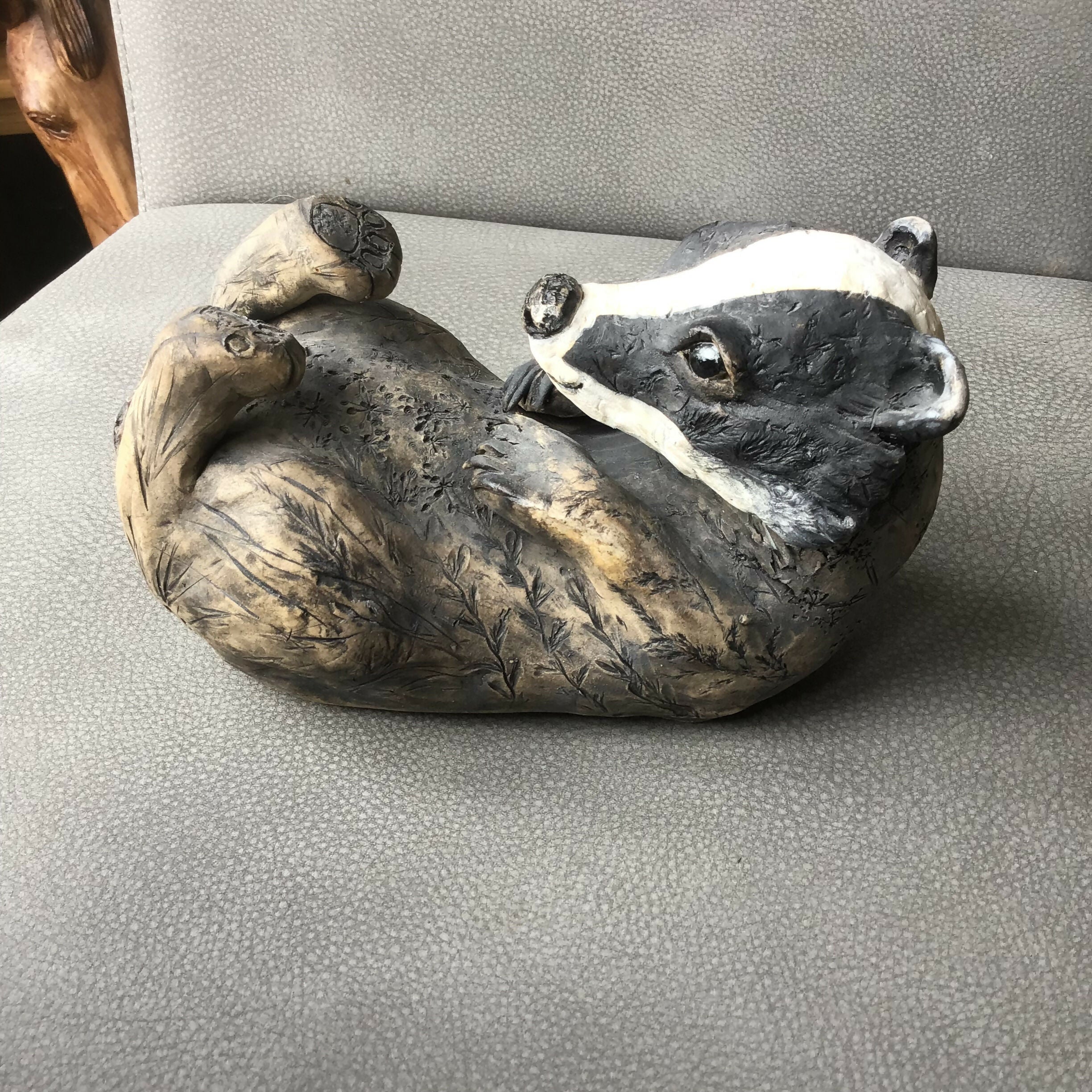 Medium Badger Sculpture
